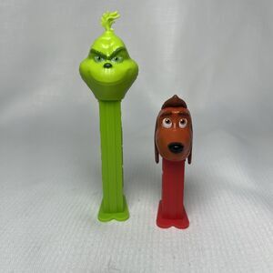 DR. SEUSS  PEZ Dispensers  Grinch & Mini Max The Dog Christmas Holiday